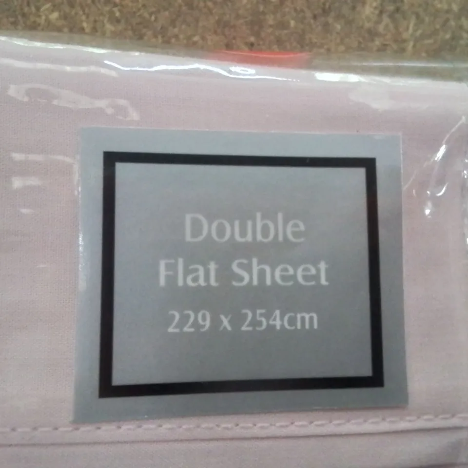 BRAND NEW BELLEDORM EGYPTIAN COTTON DOUBLE FLAT SHEET  -PINK-