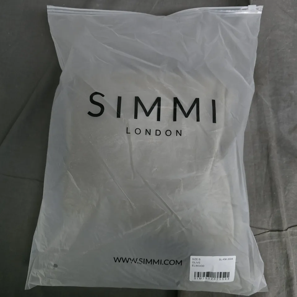 BAGGED SIMMI LONDON ELWOOD ESSENTIALS CUFFED JOGGER IN OLIVE - SMALL