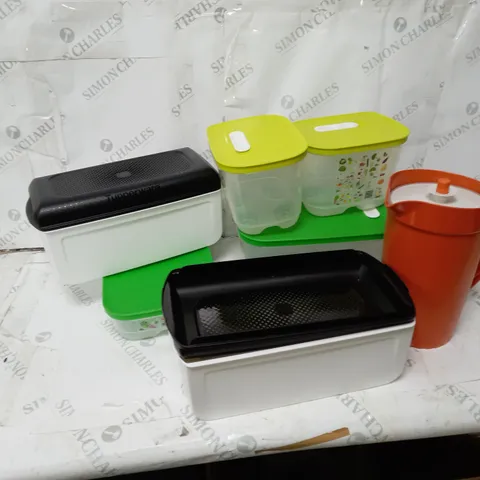 BOXED COLOURFUL TUPPERWARE TUBS