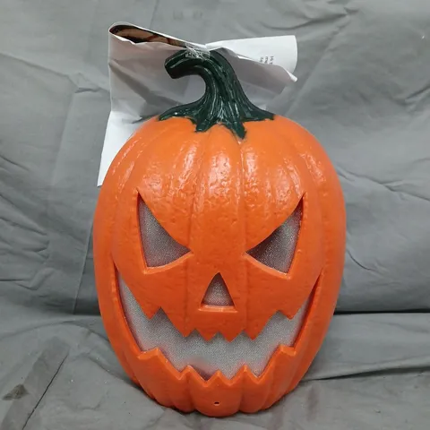 ORANGE JACK-O'-LANTERN HALLOWEEN DECORATION WITH GREEN STEM