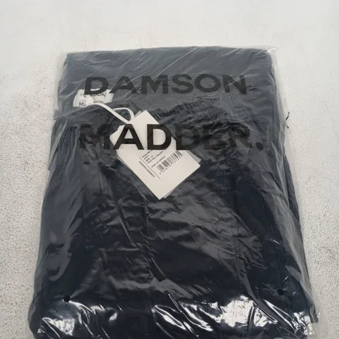 BAGGED DAMSON MADDER FELIX TWILL TROUSERS - NAVY, SIZE 10