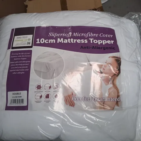 OEKO-TEX SUPERSOFT MICROFIBER COVER 10CM MATTRESS TOPPER - DOUBLE