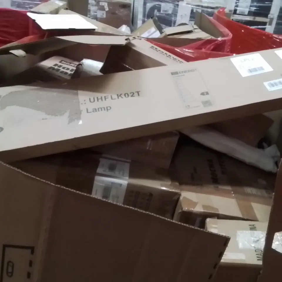 PALLET OF ASSORTED HOUSEHOLD GOODS AND PRODUCTS TO INCLUDE;MAKEUP MIRROR,CLAW MACHINE,TOILET SEAT 