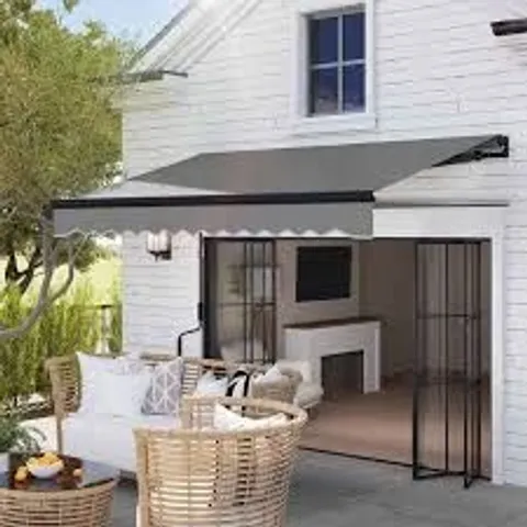 BOXED OUTSUNNY 3 X 2.5M ELECTRIC AWNING WITH REMOTE CONTROLLER - BEIGE (1 BOX)