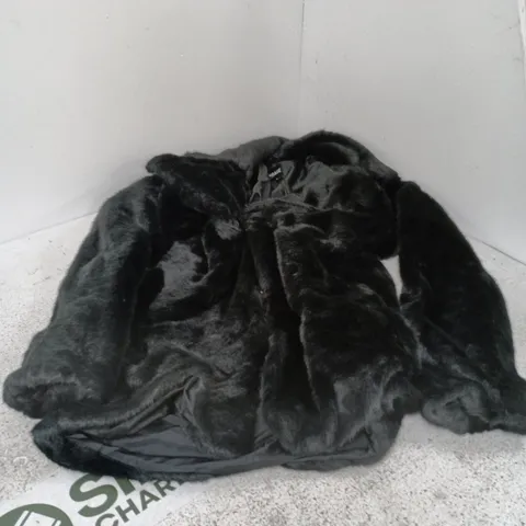 CENTIGRADE BLACK FAUX FUR COAT – MADE IN CHINA