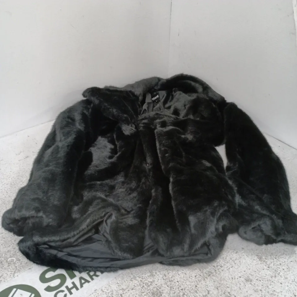 CENTIGRADE BLACK FAUX FUR COAT – MADE IN CHINA