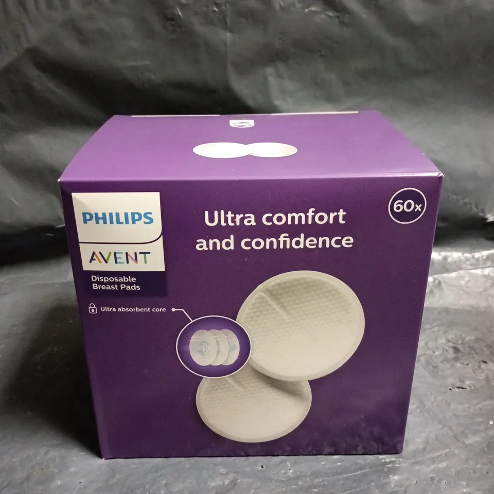 SEALED PHILIPS AVENT ULTRA COMFORT DISPOSABLE BREAST PADS – 60 PACK