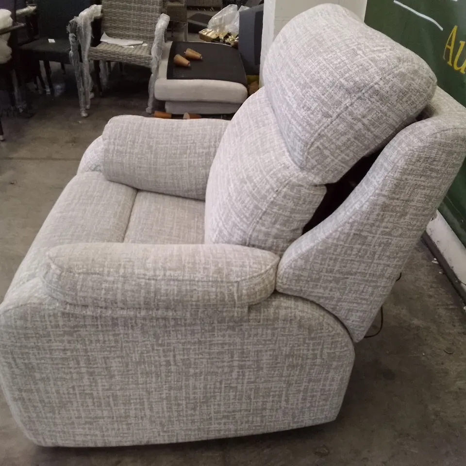 QUALITY DESIGNER G-PLAN KINGSBURY ELECTRIC RECLINER CHAIR - SHORE OATMEAL FABRIC 