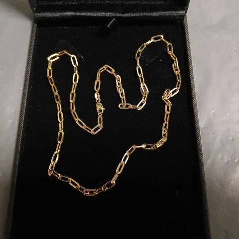 TJC 9K YELLOW GOLD PAPERCLIP CHAIN - SIZE 20