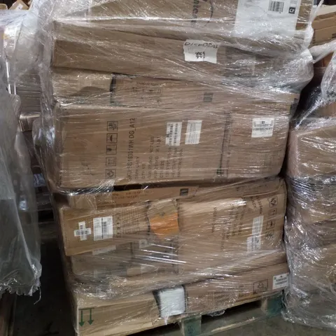 PALLET CONTAINING ASSORTED PRODUCTS INCLUDING 3 LAYER OF CLOTHES HANGERS, ELECTRIC KEYBOARD & COMPUTER DESK