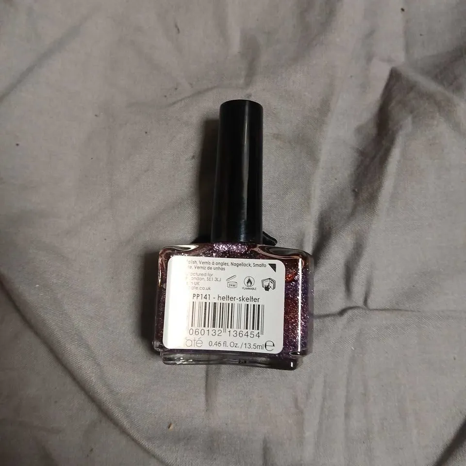 BOX OF APPROXIMATELY 150 CIATÉ PAINT POTS NAIL POLISH – HELTER-SKELTER PURPLE GLITTER 13.5ML-NO EXPIRY DATE SHOWN 