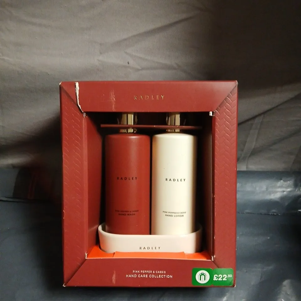 RADLEY PINK PEPPER & CASSIS HAND CARE COLLECTION – HAND WASH & HAND LOTION (BOXED)