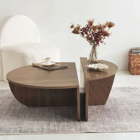 BOXED COFFEE TABLE - GREY WOOD