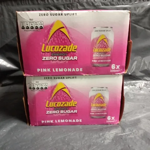LUCOZADE ZERO SUGAR PINK LEMONADE - 12 X 330ML