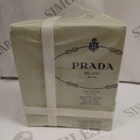 BOXED PRADA MILANO INFUSION D'IRIS PERFUMED BATH SALTS 500G