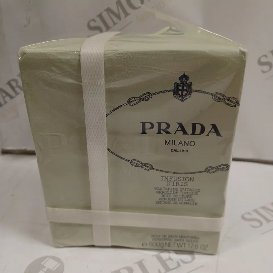BOXED PRADA MILANO INFUSION D'IRIS PERFUMED BATH SALTS 500G