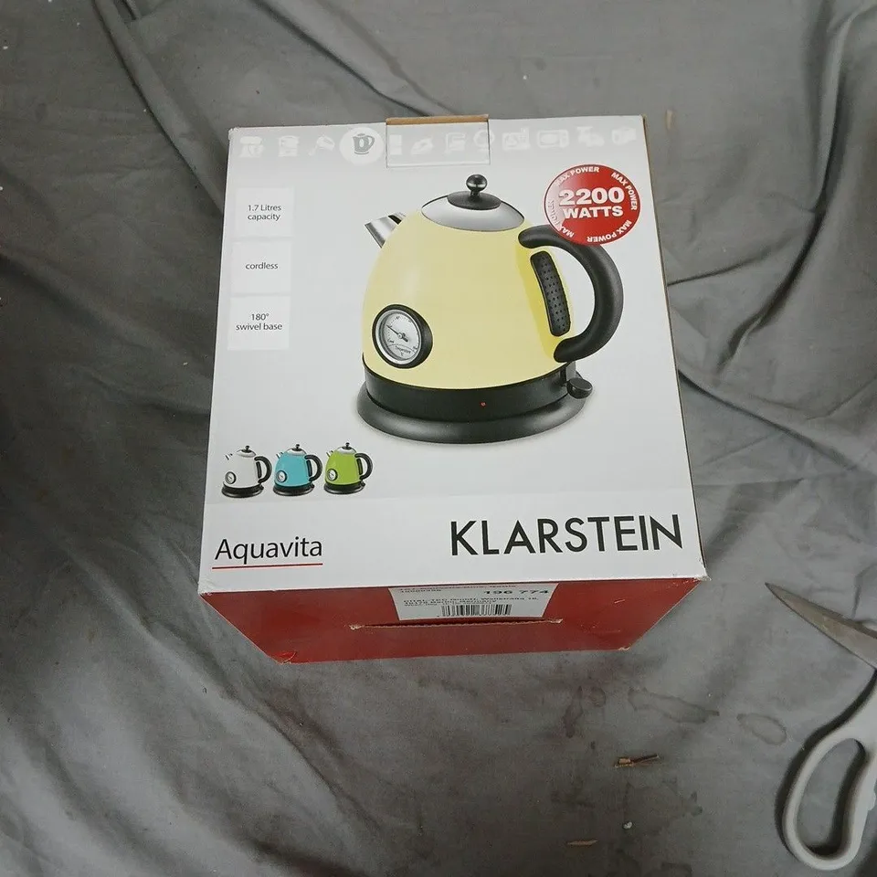 KLARSTEIN AQUAVITA ELECTRIC KETTLE – 1.7L, 2200W