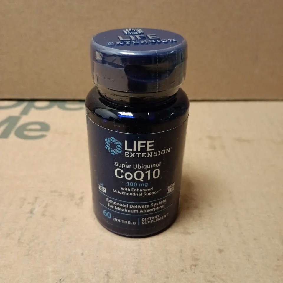LIFE EXTENSION SUPER UBIQUINOL COQ10 100 MG DIETARY SUPPLEMENT – 60 SOFTGELS
