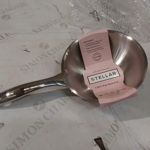 BOXED STELLAR SPECIALITY COOKWARE STAINLESS STEEL NON-STICK FRYING PAN