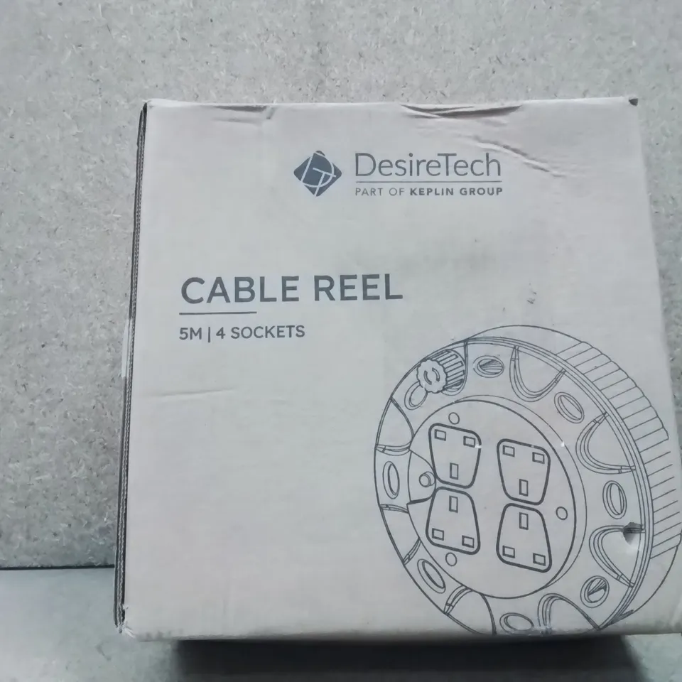 BOXED 5M CABLE REEL WITH 4 SOCKETS 