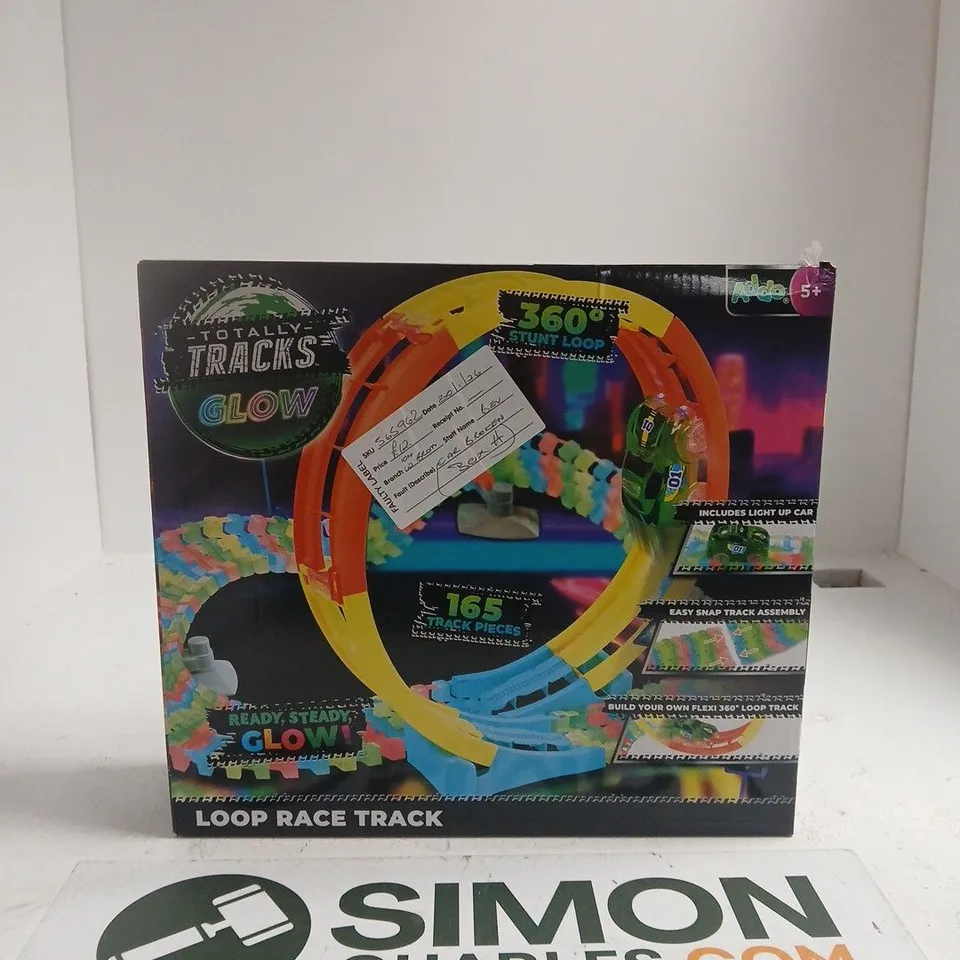 LOOP RACE TRACK GLOW SET – NEON COLOUR TOY TRACK (BOXED)