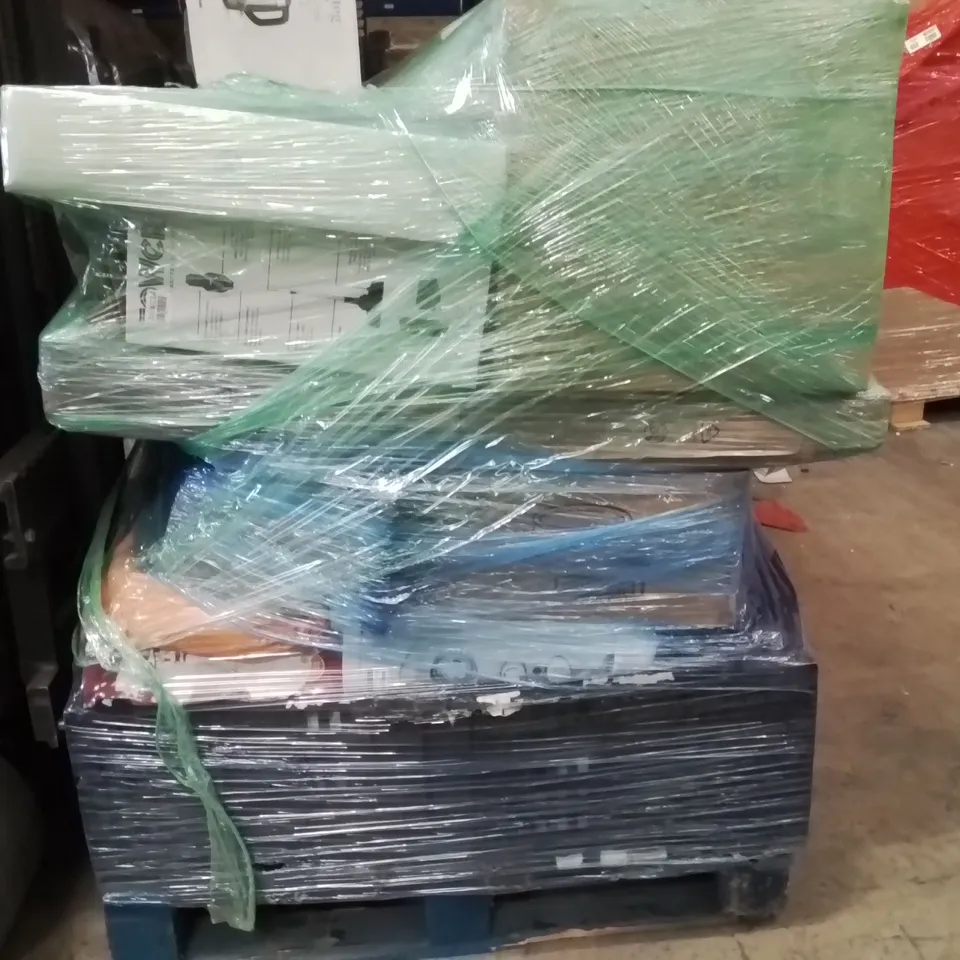 PALLET OF ASSORTED HOUSEHOLD GOODS AND PRODUCTS TO INCLUDE;VACUUM CLEANER ,HEATER,HEATED BLANKET,KETTLE