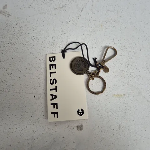 BELSTAFF ANTIQUE BRASS HARDING METAL KEYRING
