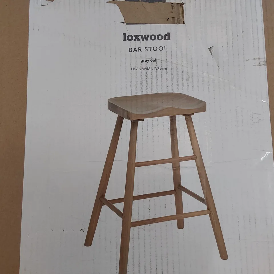 BOXED DESIGNER LOXWOOD BAR STOOL