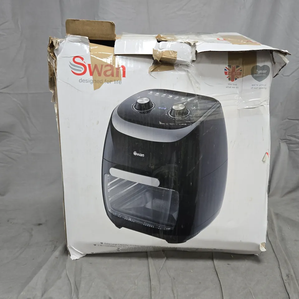 SWAN 11L MANUAL AIR FRYER OVEN IN BLACK