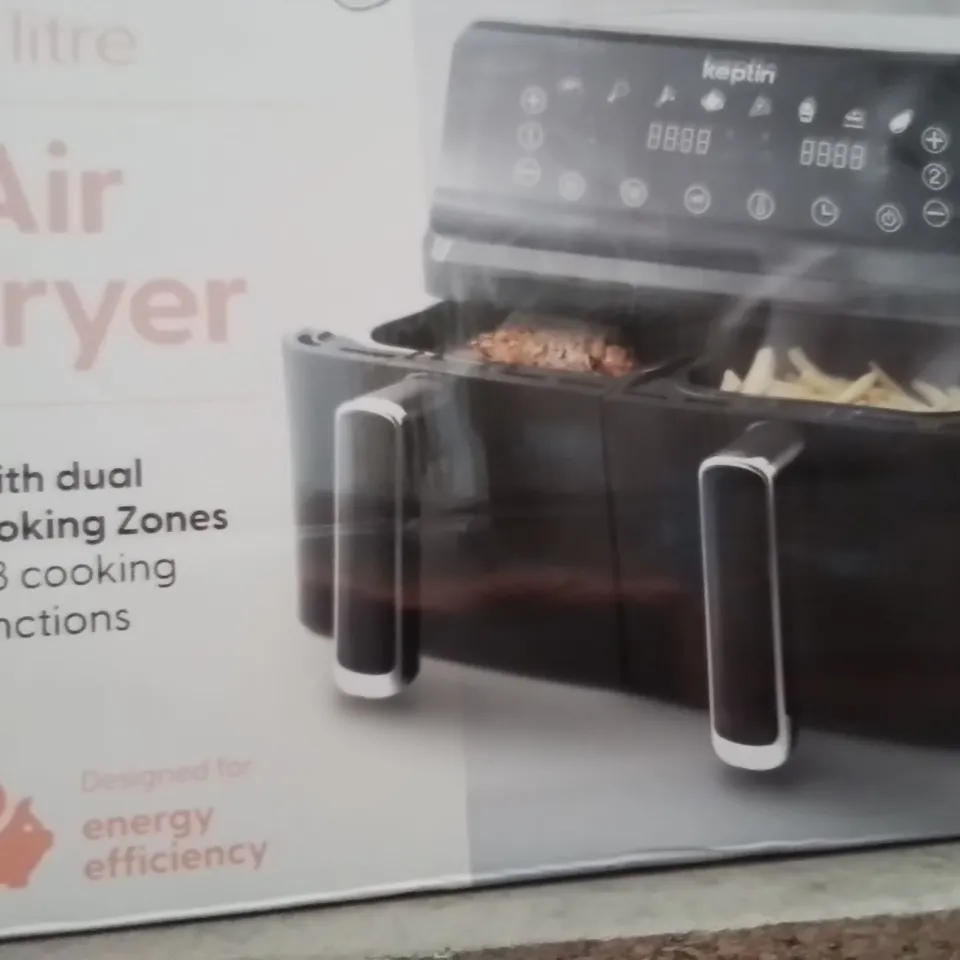 BOXED KEPLIN 9 LITRE DUAL DRAWER AIRFRYER