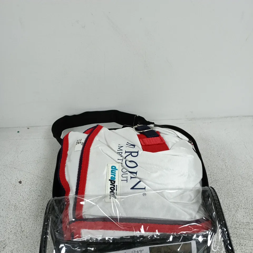 GALLOP EQUESTRIAN 2-IN-1 COMBO HORSE RUG, NAVY/WHITE – NEW IN PACKAGING 
