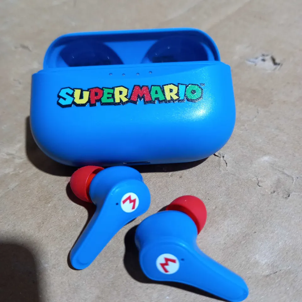 SUPER MARIO BLUETOOTH WIRELESS EARPODS BLUE