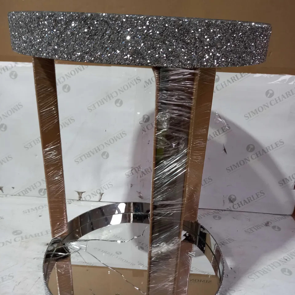 JULIEN MACDONALD ROUND CRYSTAL BAR CART - COLLECTION ONLY