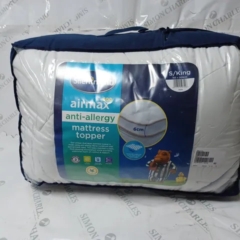 SILENTNIGHT DUAL LAYER ANTI ALLERGEN AIRMAX 600 DEEP MATTRESS TOPPER - SUPER KING 