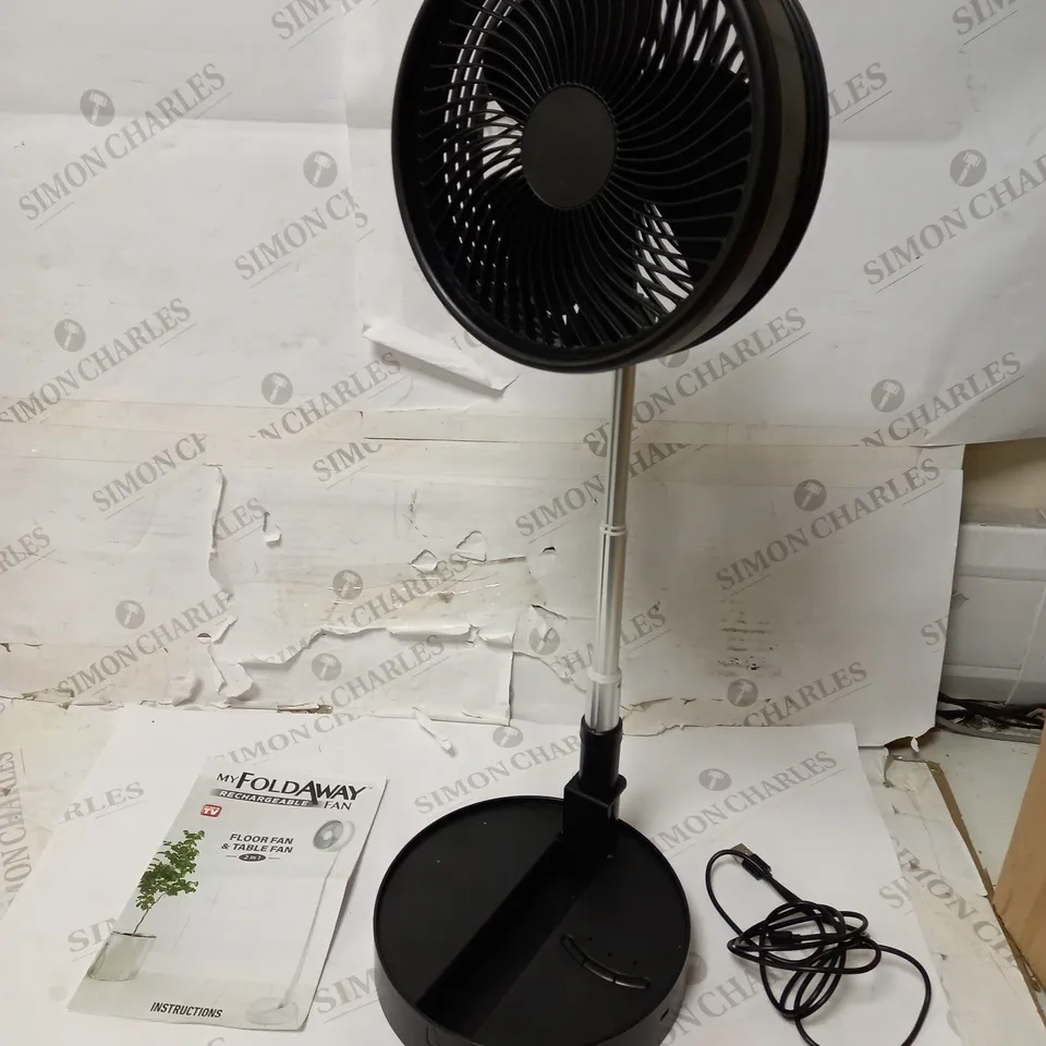 MY FOLDAWAY FLOOR & TABLE FAN - BLACK