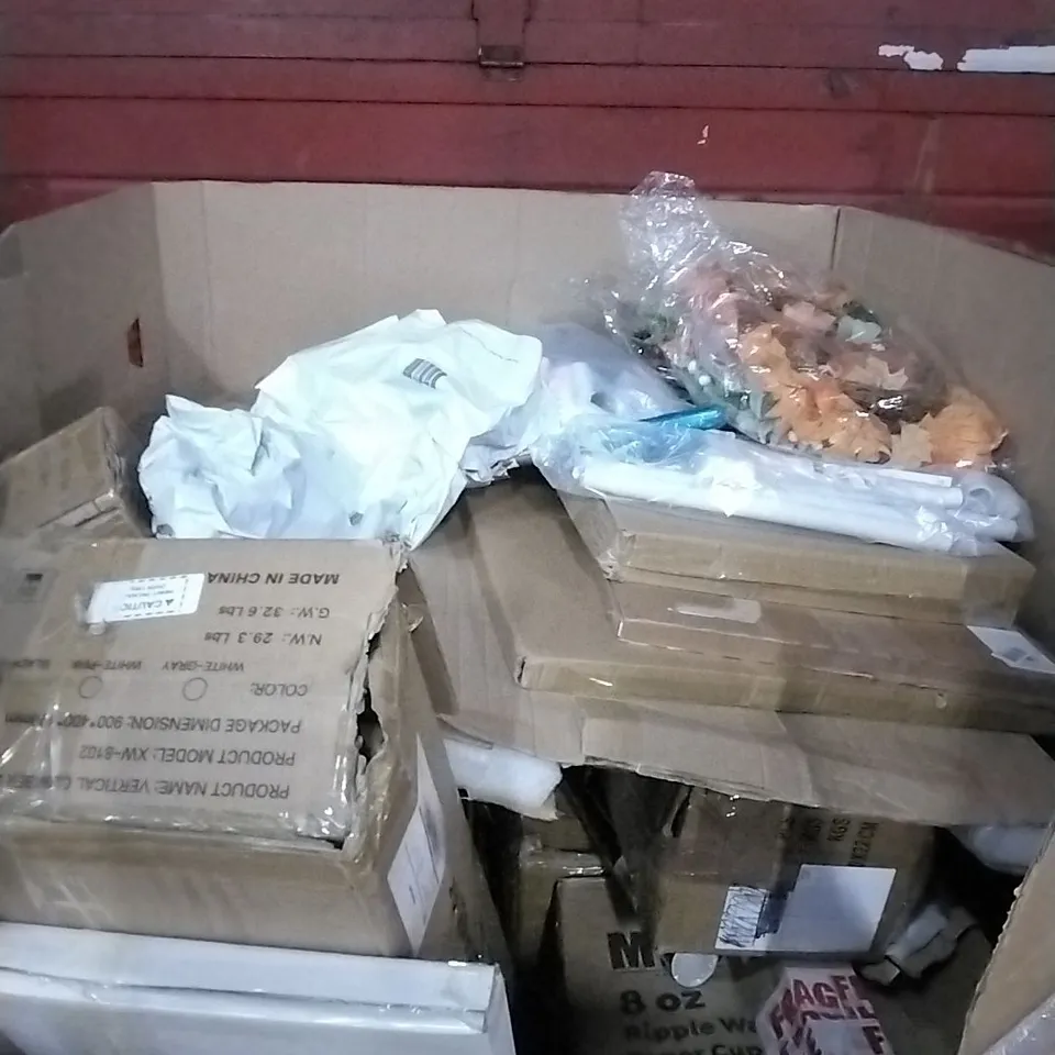 PALLET OF HOUSEHOLD ITEMS TO INCLUDE INFRARED HEATING PANEL, FOAM ROLLER,FOLDING BED,WAX MAKER AND OTHER ASSORTED ITEMS...