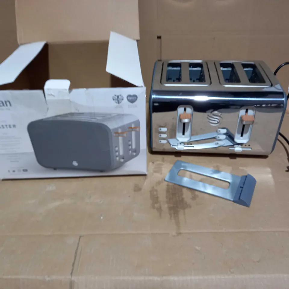 SWAN NORDIC 4-SLICE TOASTER - GREY
