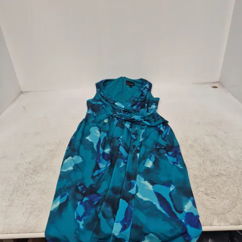 Phase Eight Women's Dress – Teal/Blue Pattern, UK 12
