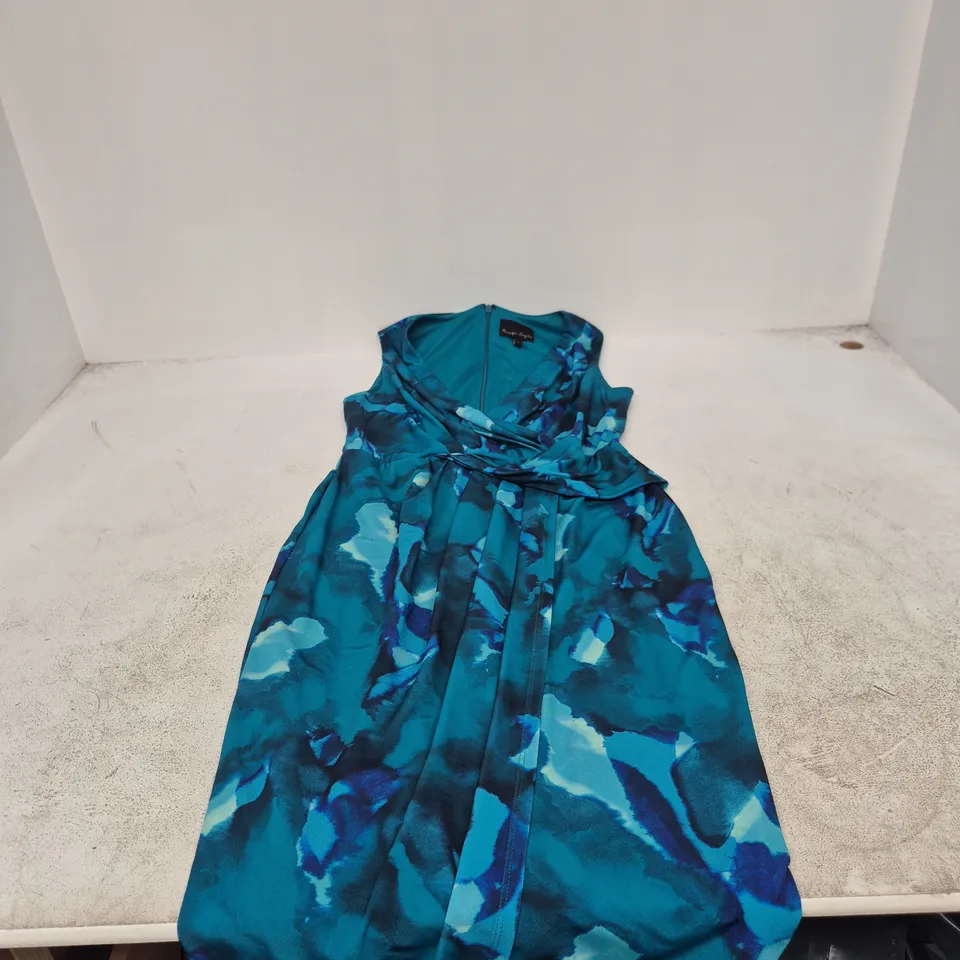 Phase Eight Women's Dress – Teal/Blue Pattern, UK 12