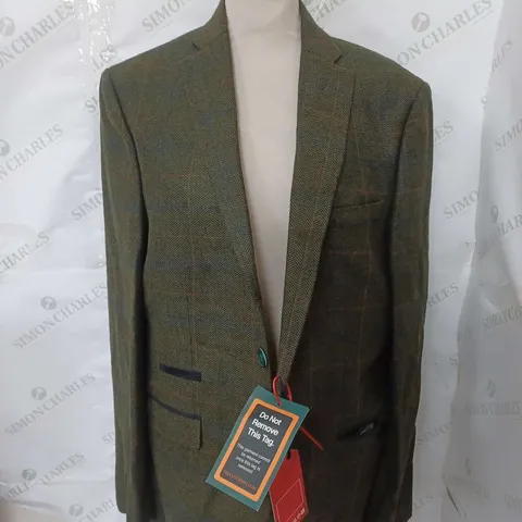 MASTER TAILORS GREEN TWEED BLAZER - 40R