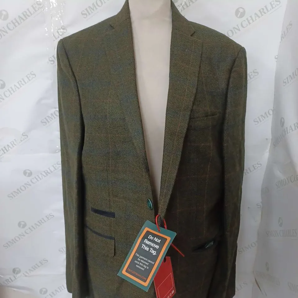 MASTER TAILORS GREEN TWEED BLAZER - 40R