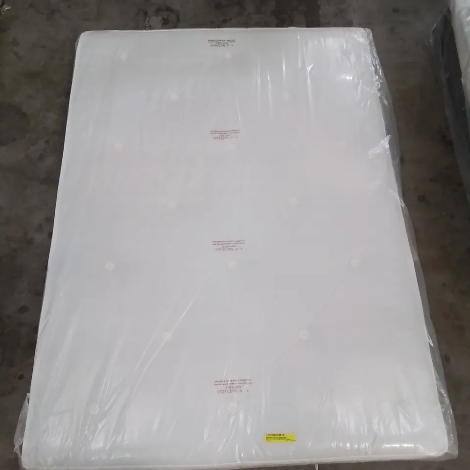 QUALITY BAGGED ELMHURST LUXURY LAMBSWOOL NATURAL ORTHOPAEDIC 4'6" DOUBLE SIZED MATTRESS
