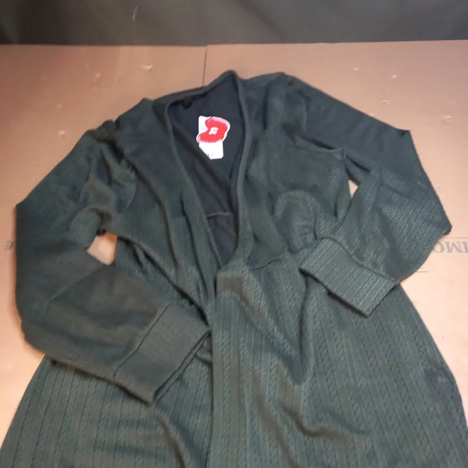 CIDER OLIVE GREEN KNITTED CARDIGAN SIZE L