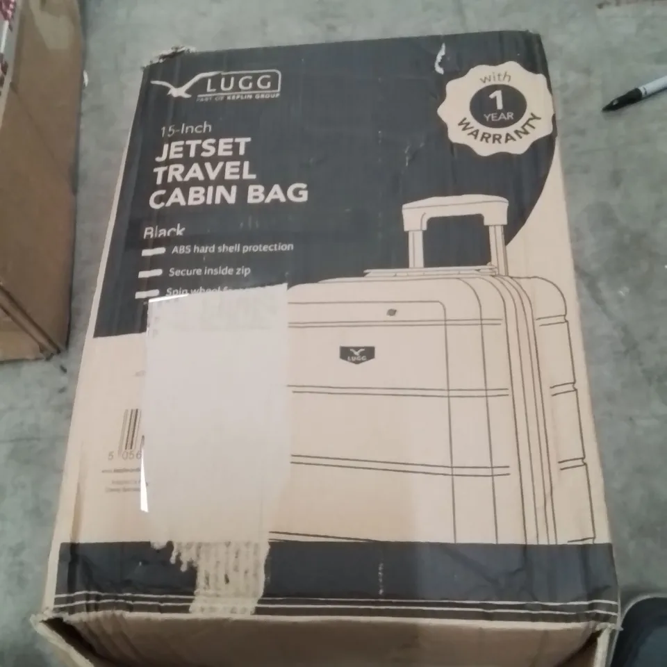 BOXED LUGG 15INCH JETSET TRAVEL CABIN BAG BLACK