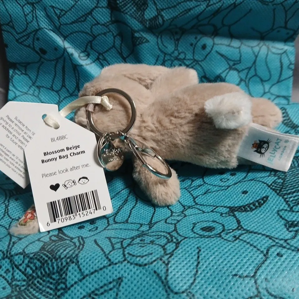 JELLYCAT BLOSSOM BEIGE BUNNY BAG CHARM