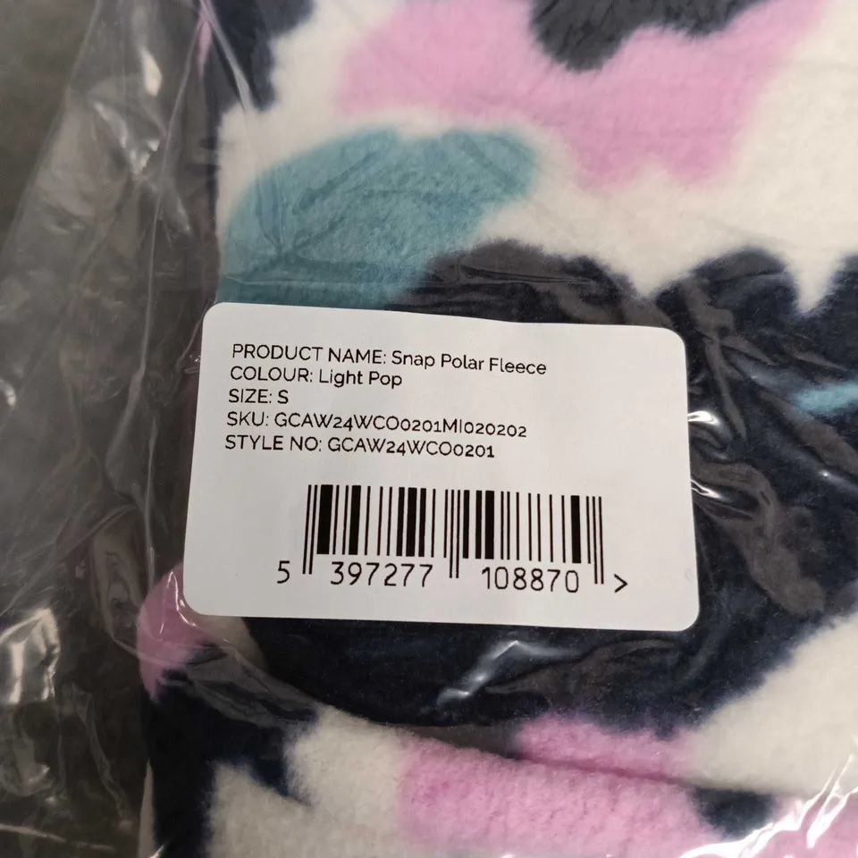 GYM + COFFEE SNAP POLAR FLEECE HOODIE – LIGHT POP SIZE S