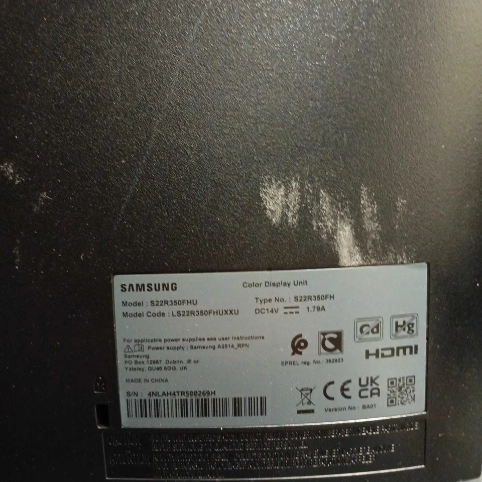 SAMSUNG S22R350FHU 22-INCH COMPUTER MONITOR