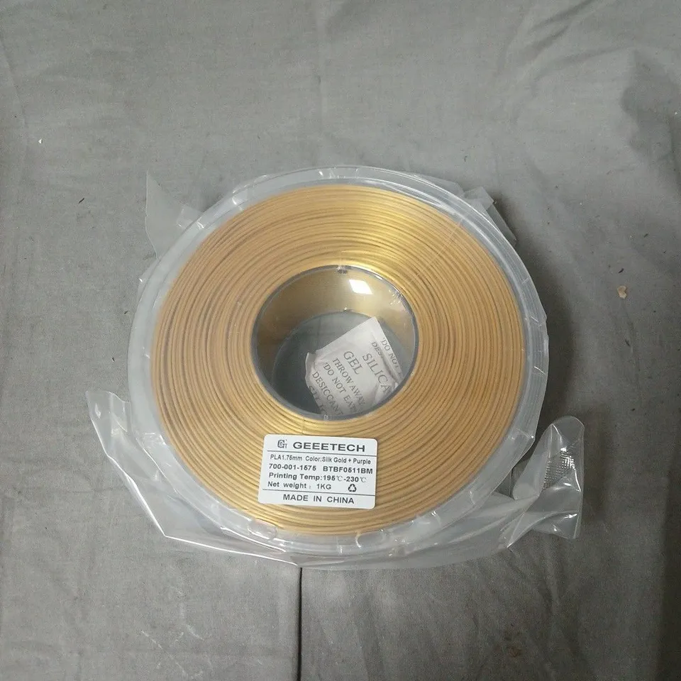 GEEETECH PLA 1.75MM SILK GOLD + PURPLE 3D PRINTER FILAMENT