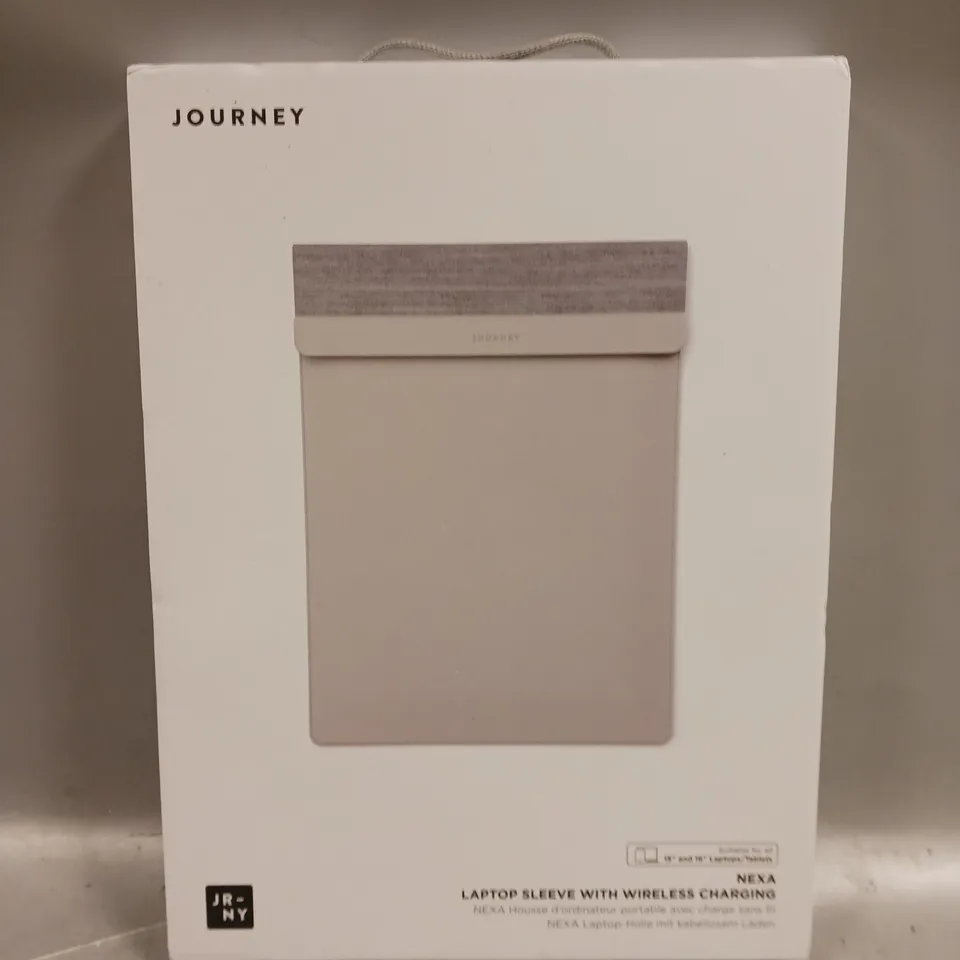 BOXED SEALED JOURNEY NEXA LAPTOP SLEEVE WITH WIRELESS CHARGING - 15" & 16" LAPTOPS/TABLETS