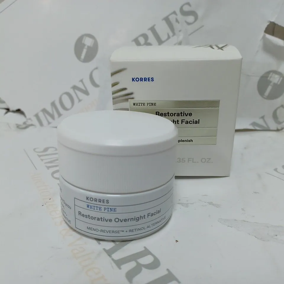 BNIB KORRES WHITE PINE RESTORATIVE OVERNIGHT FACIAL 40ML